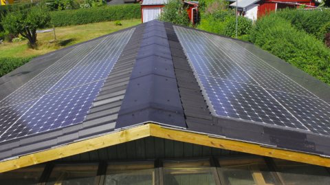 Solcelleanlæg med vandtætte solceller